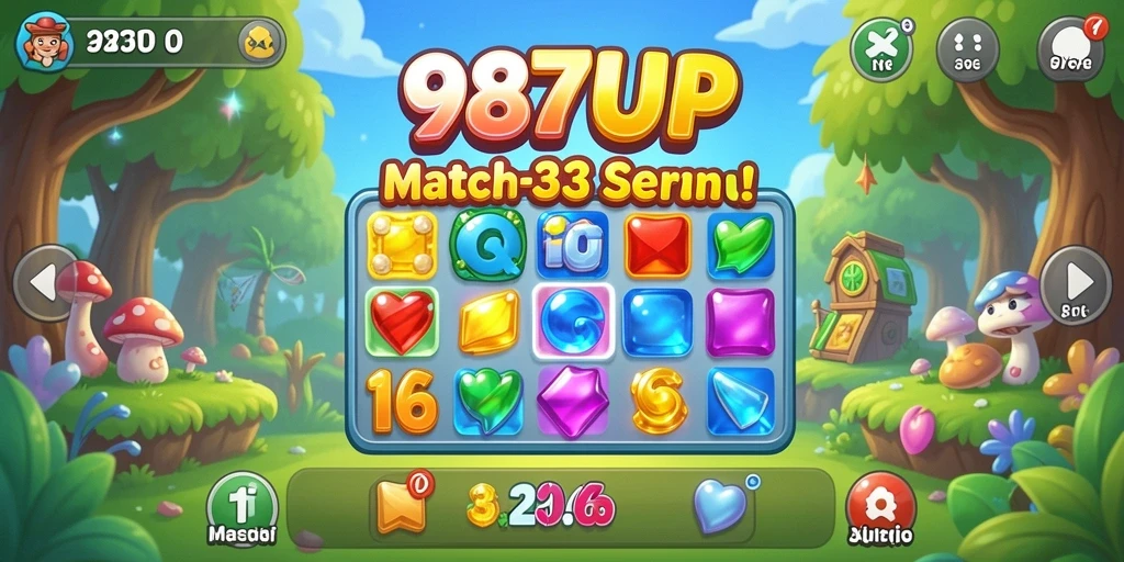 Tampilan gameplay 987UP yang menarik dan penuh warna.
