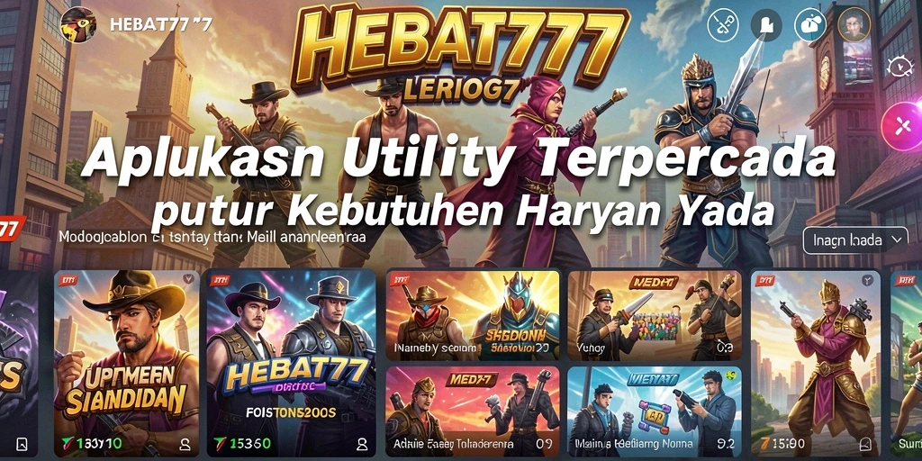 Tampilan utama HEBAT777 dengan fitur-fitur Utility yang memudahkan.