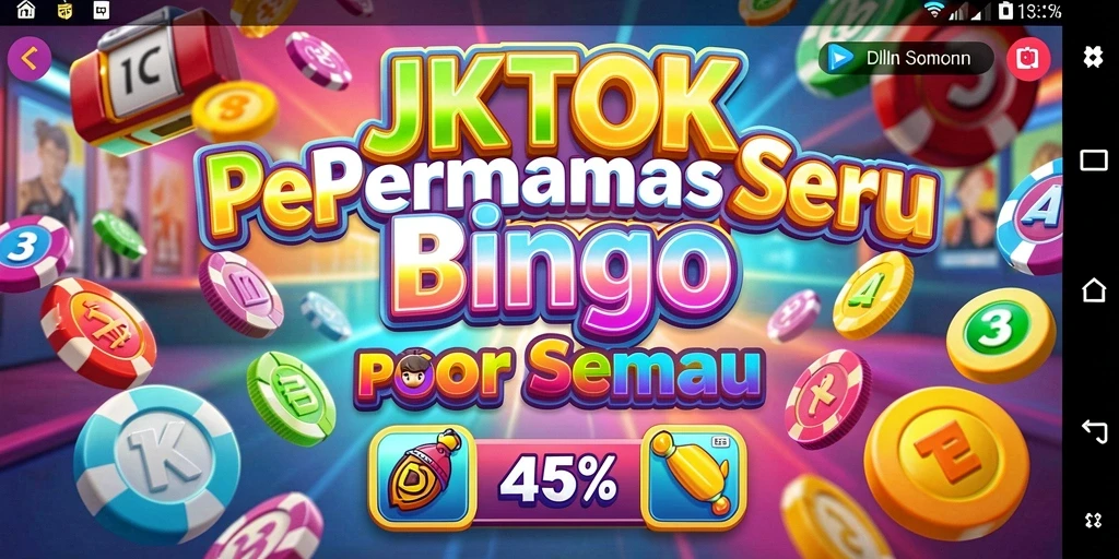 Tampilan antarmuka utama game Bingo JKTOK yang menarik.