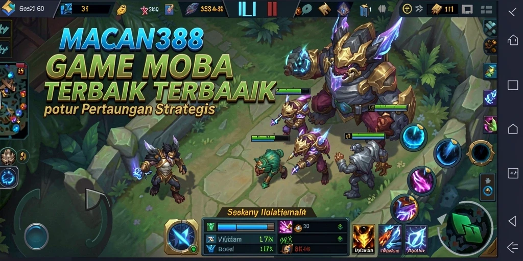 Tampilan gameplay seru dalam <strong>MACAN388</strong> saat pertempuran tim.
