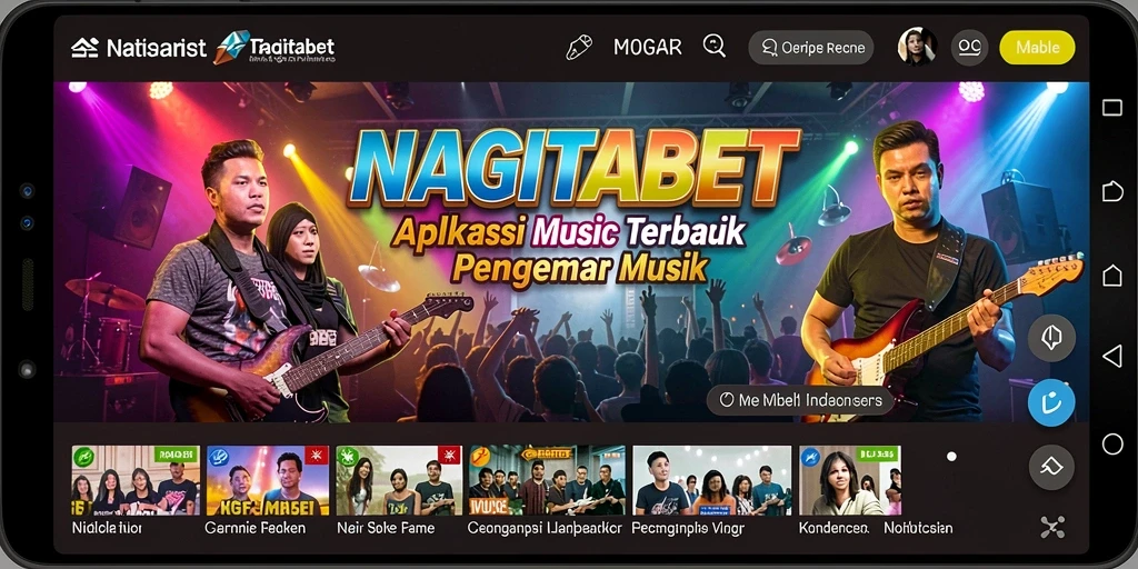 Screenshot NAGITABET menunjukkan antarmuka menarik dan pengalaman bermain musik yang unik.