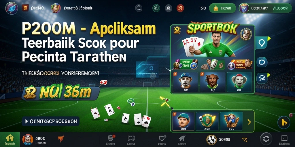 Tampilan utama P200M dengan berbagai pilihan taruhan olahraga.