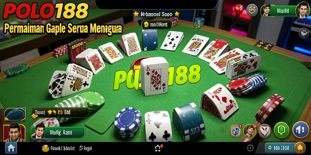 Screenshot gameplay Gaple di POLO188 menunjukkan momen seru saat bermain.