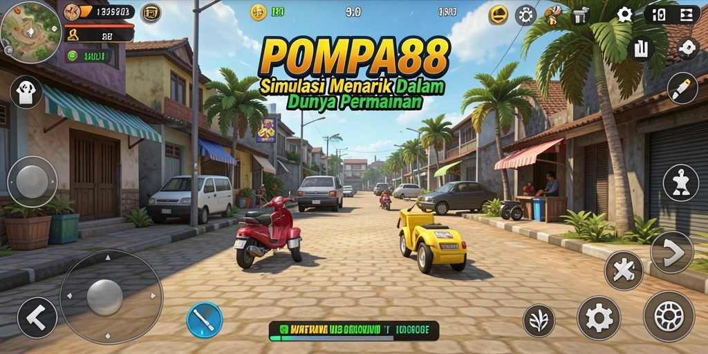 Tampilan gameplay POMPA88 yang menarik dan penuh warna.