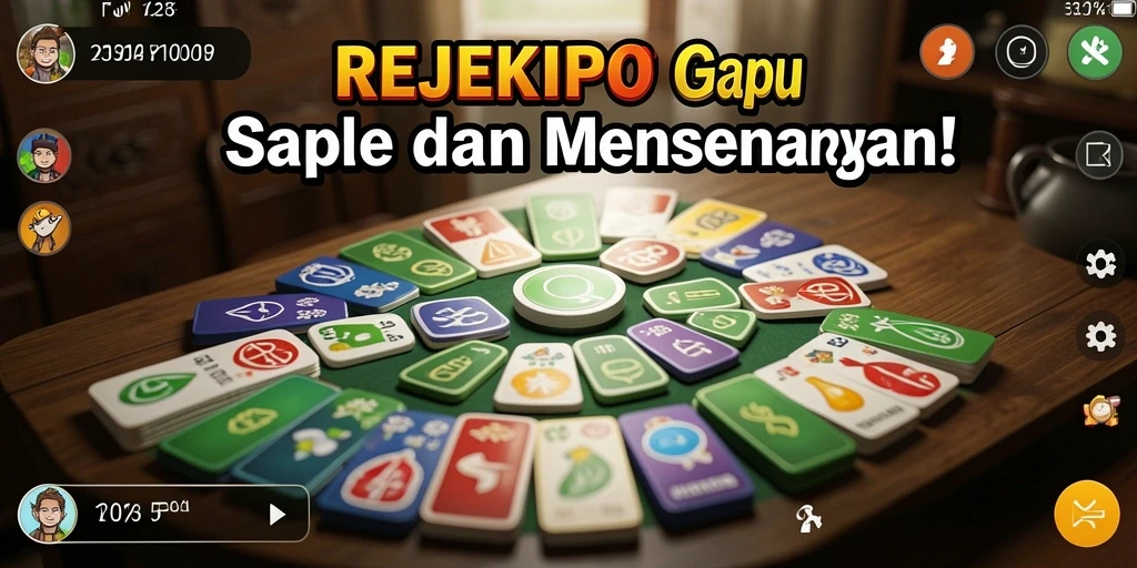 Tampilan gameplay Gaple yang seru dan interaktif di REJEKIPOP.