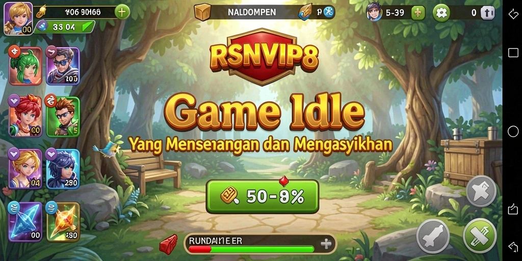 Tampilan gameplay RSNVIP8 yang menarik dan interaktif di dunia Idle.