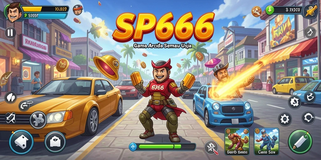 Tampilan gameplay SP666 yang penuh warna dan seru.
