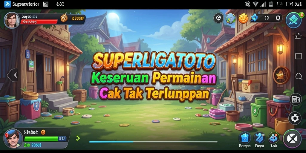 Tampilan gameplay menarik dari SUPERLIGATOTO yang seru dan menyenangkan.