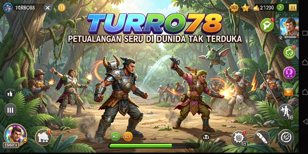 Screenshot menunjukkan momen seru dalam gameplay TURBO78.